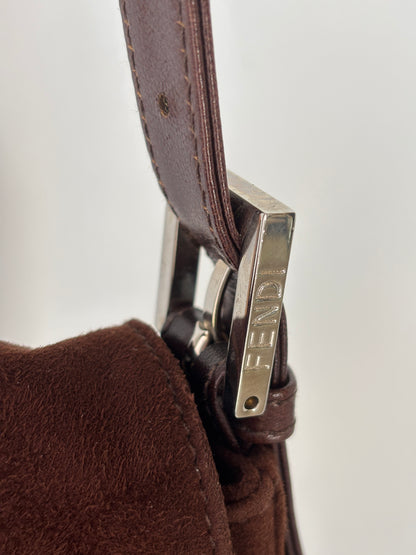 Fendi suede shoulder bag
