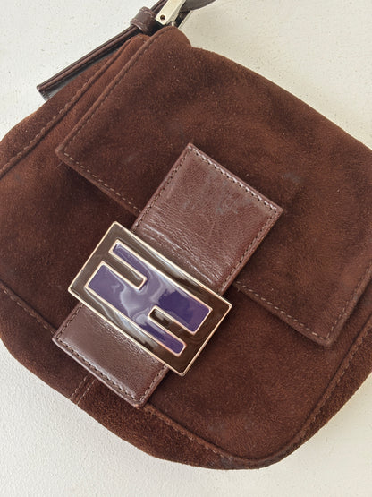 Fendi suede shoulder bag