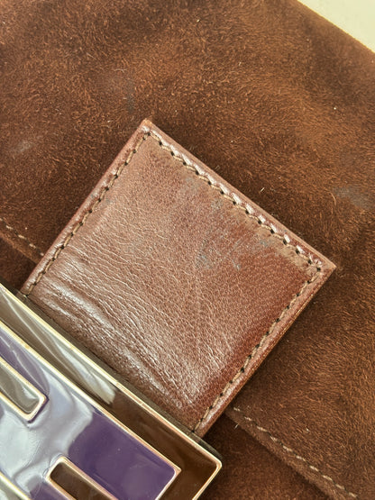 Fendi suede shoulder bag