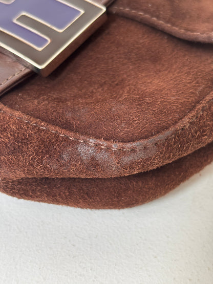 Fendi suede shoulder bag