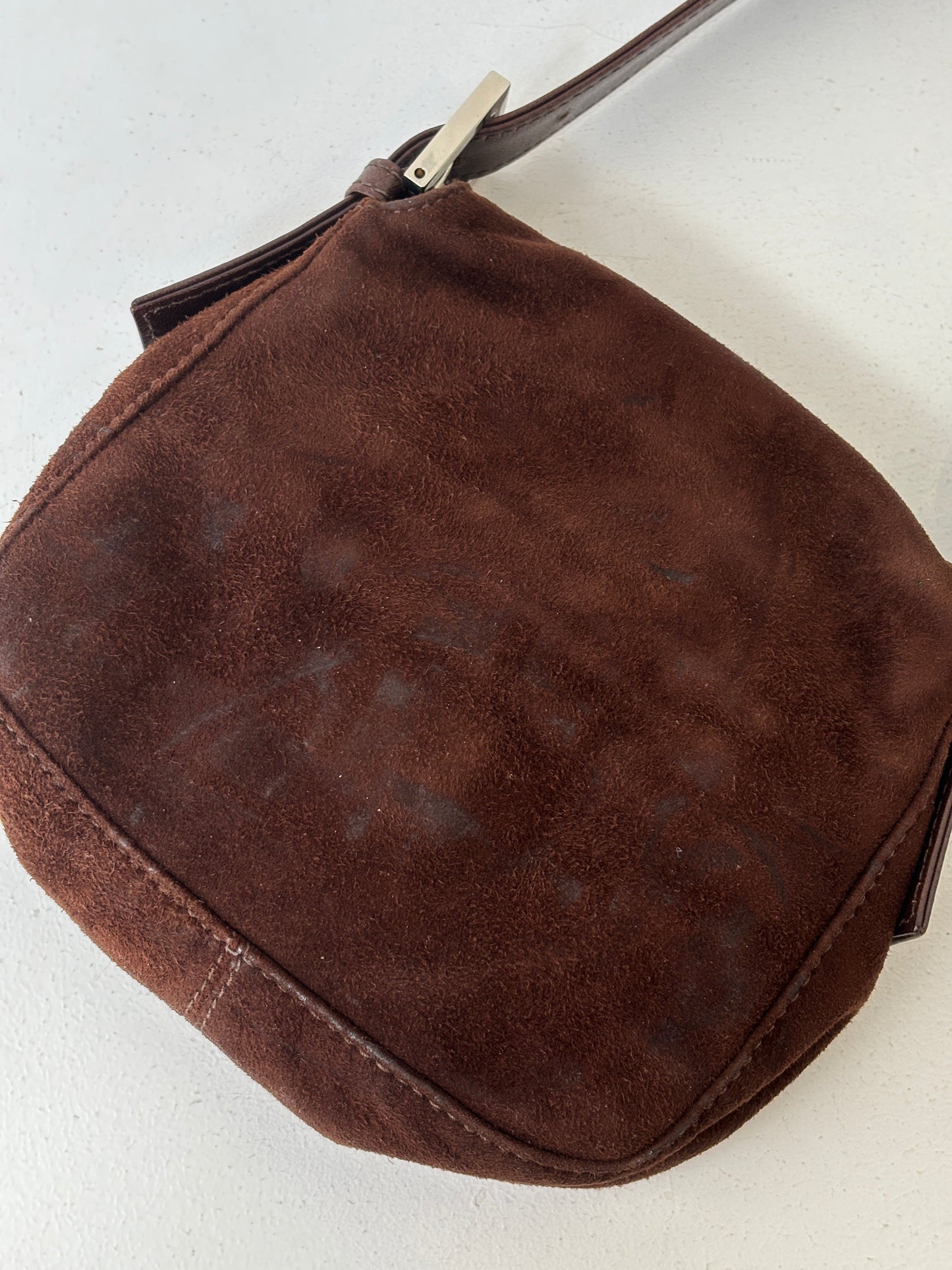 Fendi suede shoulder bag