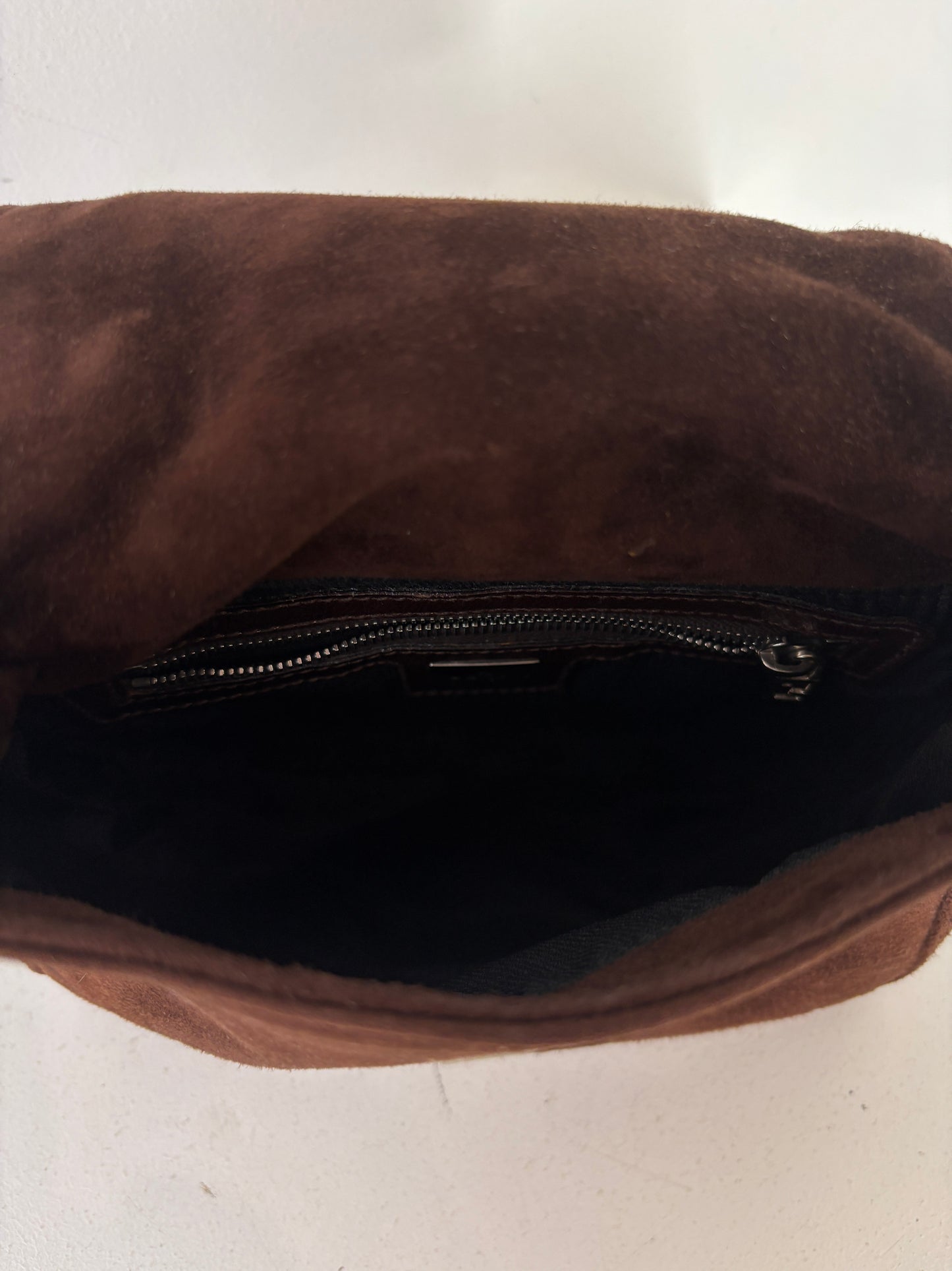 Fendi suede shoulder bag