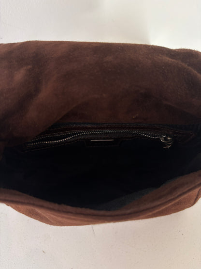 Fendi suede shoulder bag