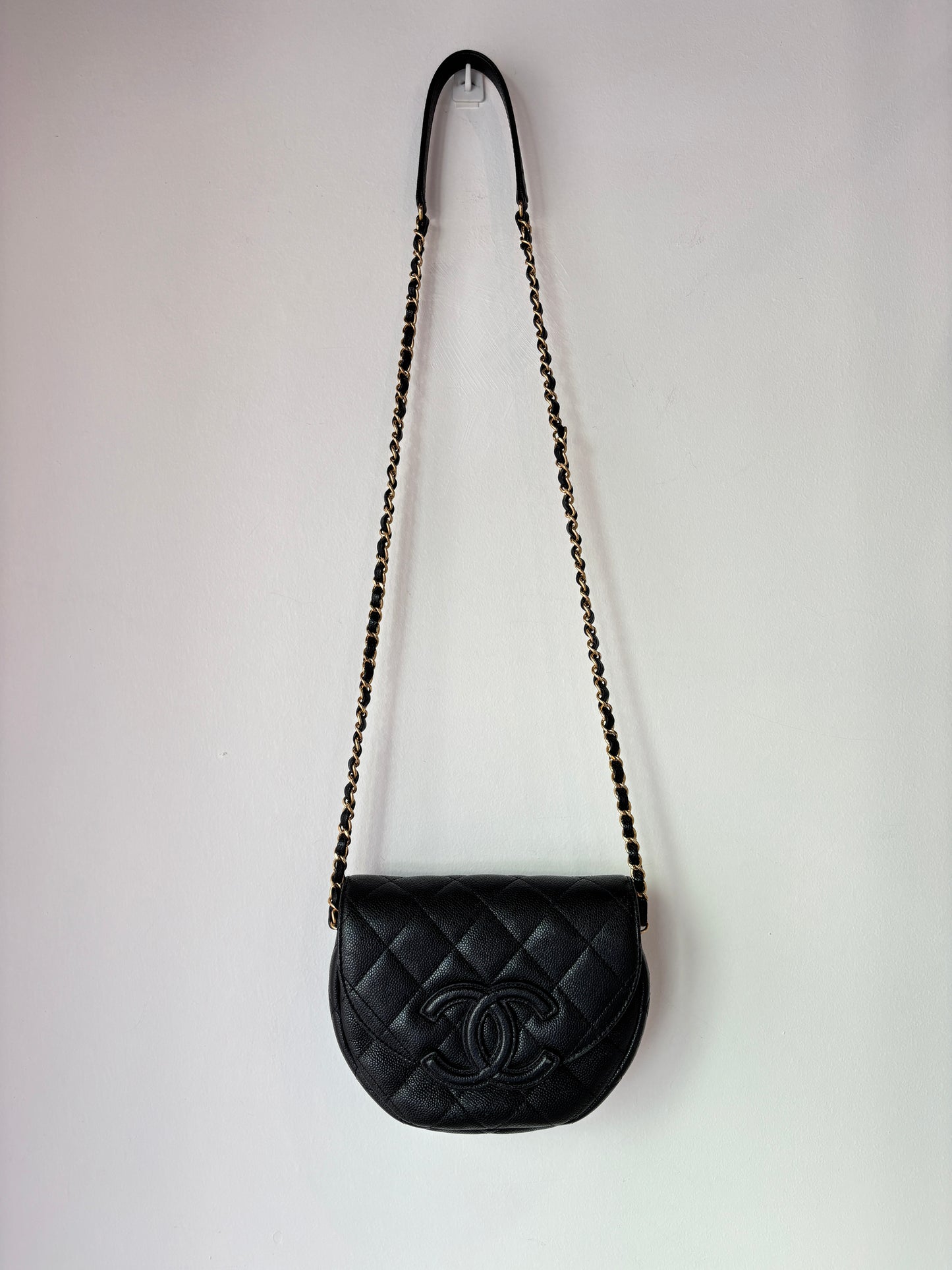 Chanel Crescent Caviar Quilted bag