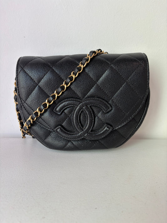 Chanel Crescent Caviar Quilted bag