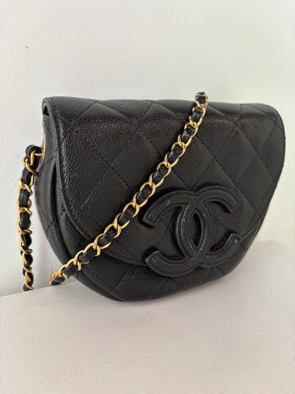 Chanel Crescent Caviar Quilted bag