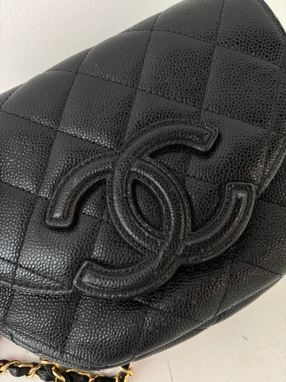 Chanel Crescent Caviar Quilted bag