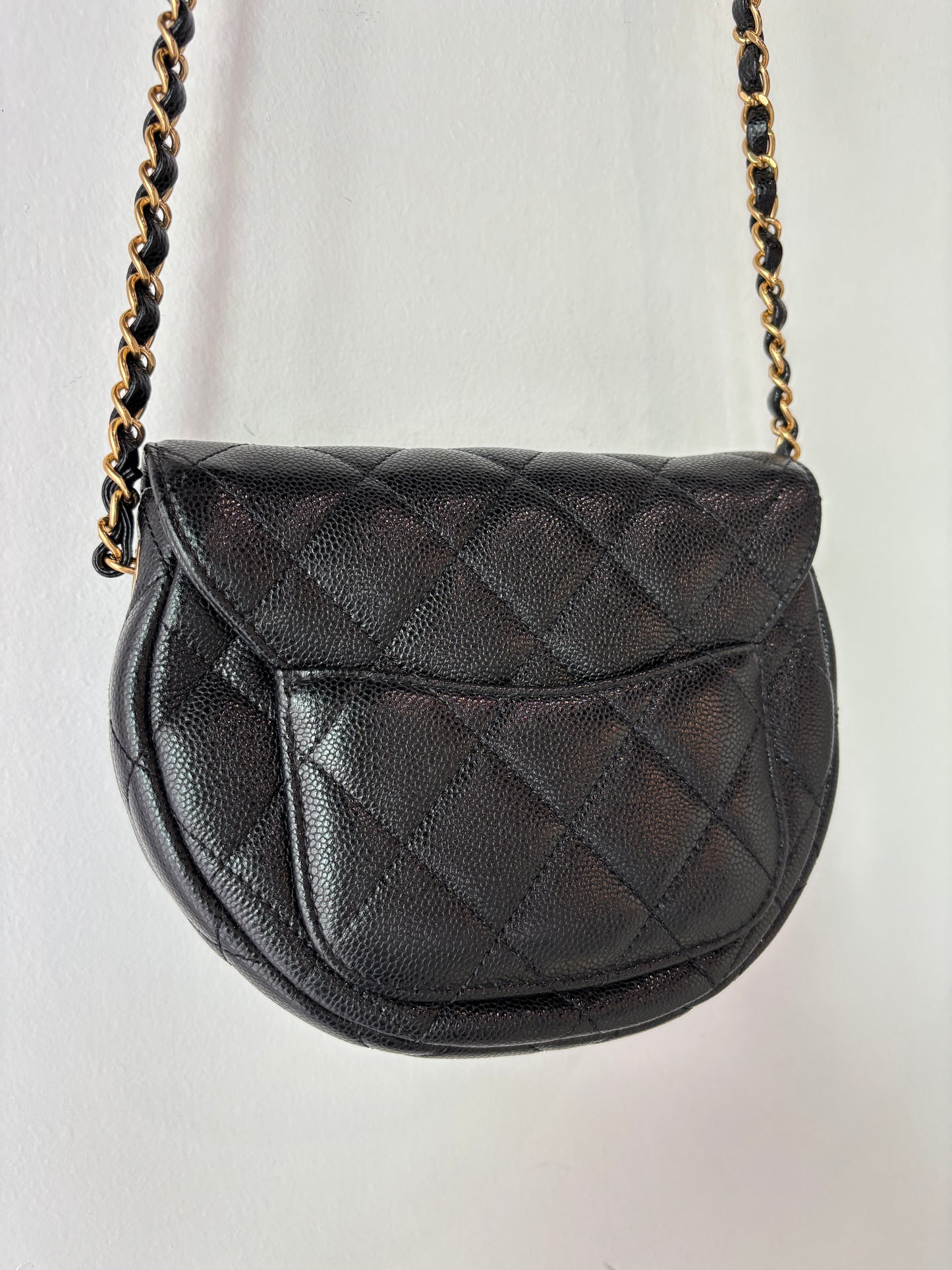 Chanel Crescent Caviar Quilted bag