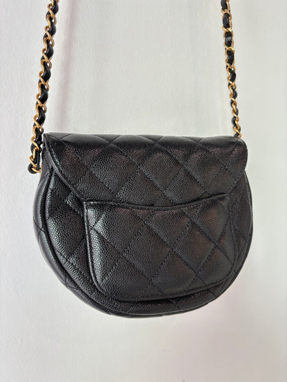 Chanel Crescent Caviar Quilted bag