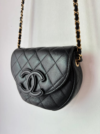 Chanel Crescent Caviar Quilted bag