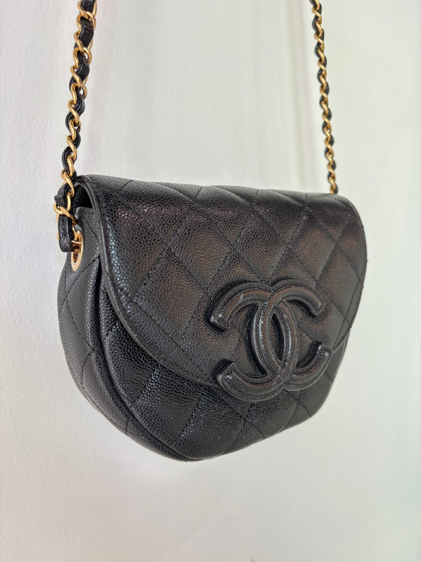 Chanel Crescent Caviar Quilted bag