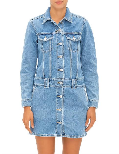 Ganni denim mini dress ~ size 38 (au 10)