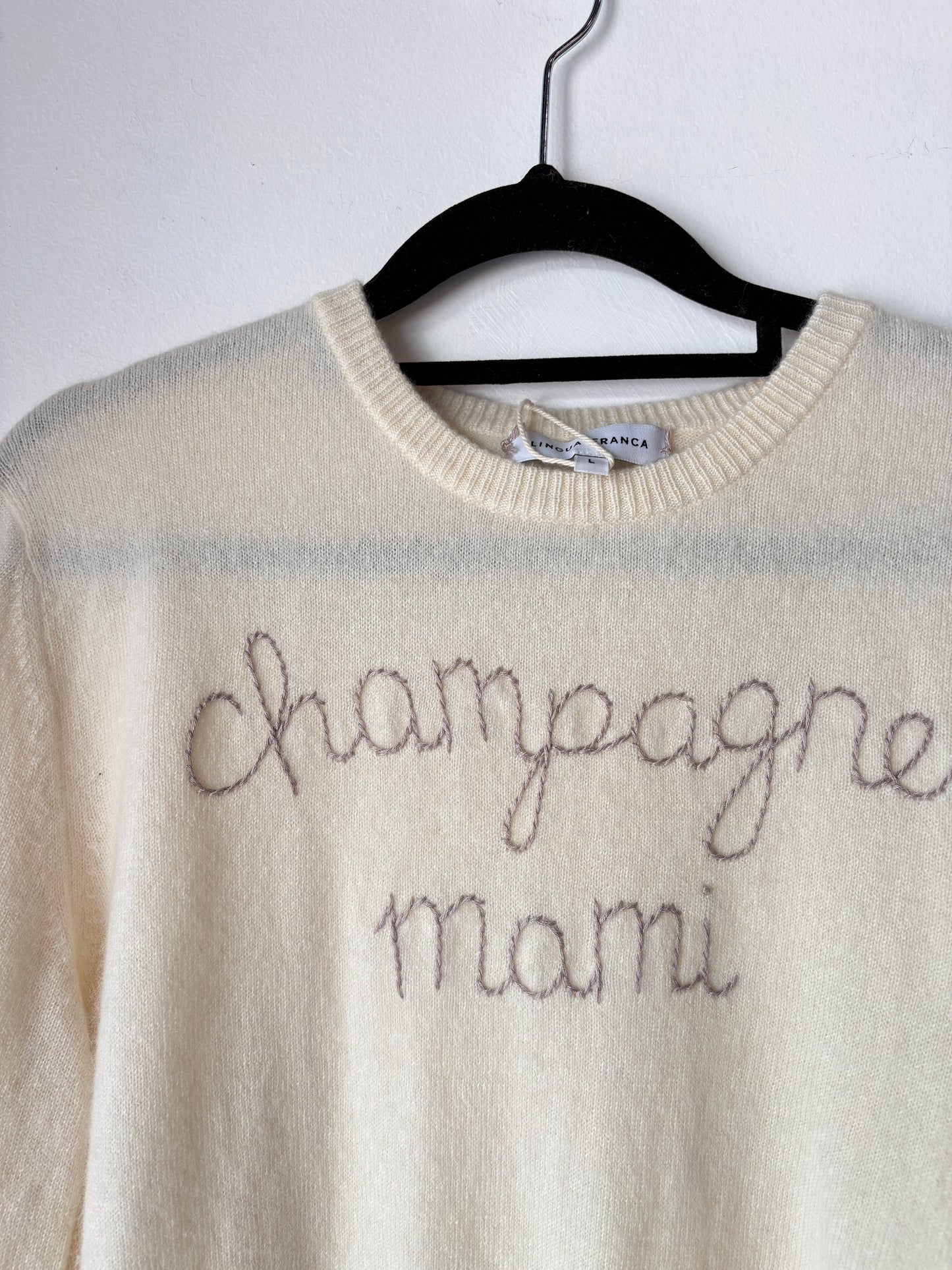 Lingua Franca 'Champagne Mami' Cashmere Knit - Sz L
