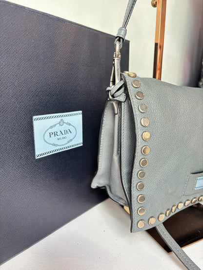 Prada 'Etiquette' smoke blue crossbody bag
