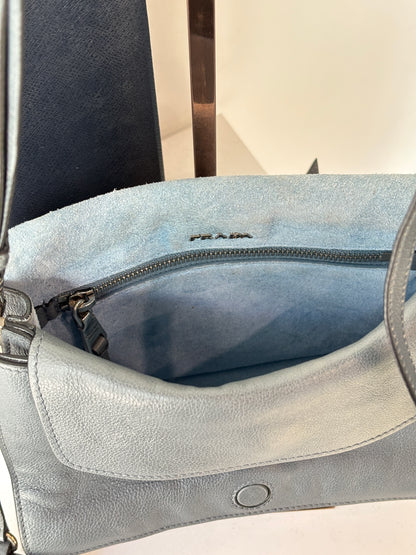 Prada 'Etiquette' smoke blue crossbody bag