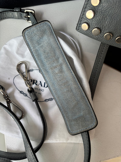 Prada 'Etiquette' smoke blue crossbody bag