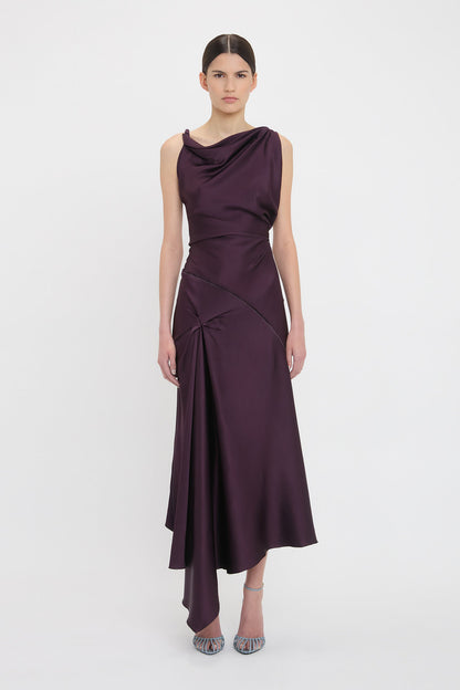 Victoria Beckham Draped Asymmetric gown ~ sz 12