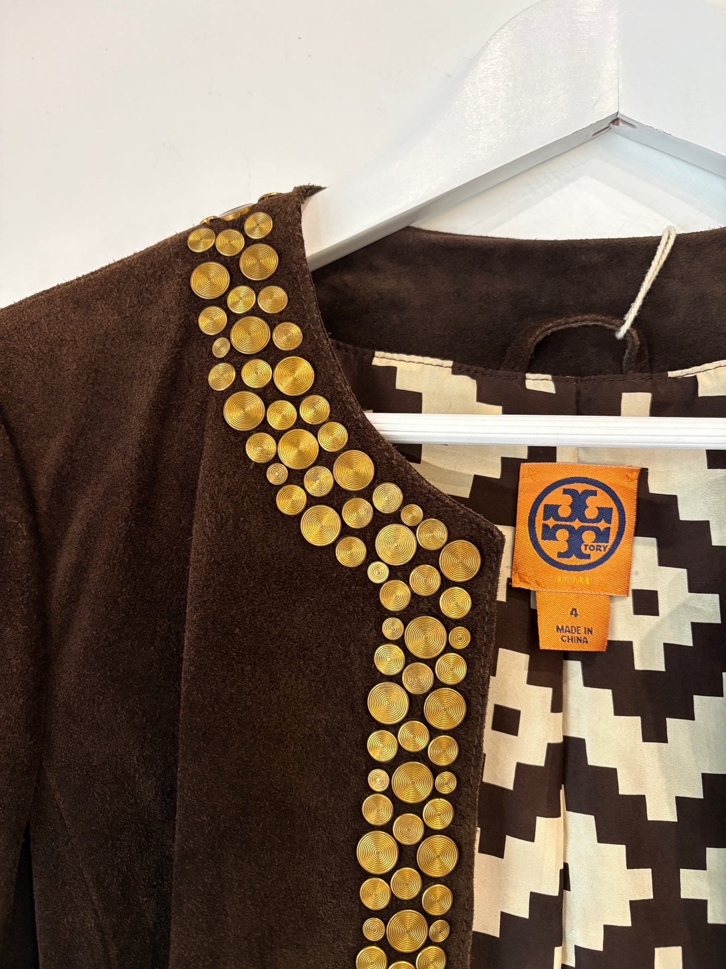 Tory Burch Suede Jacket ~ size US 4 (au 8)