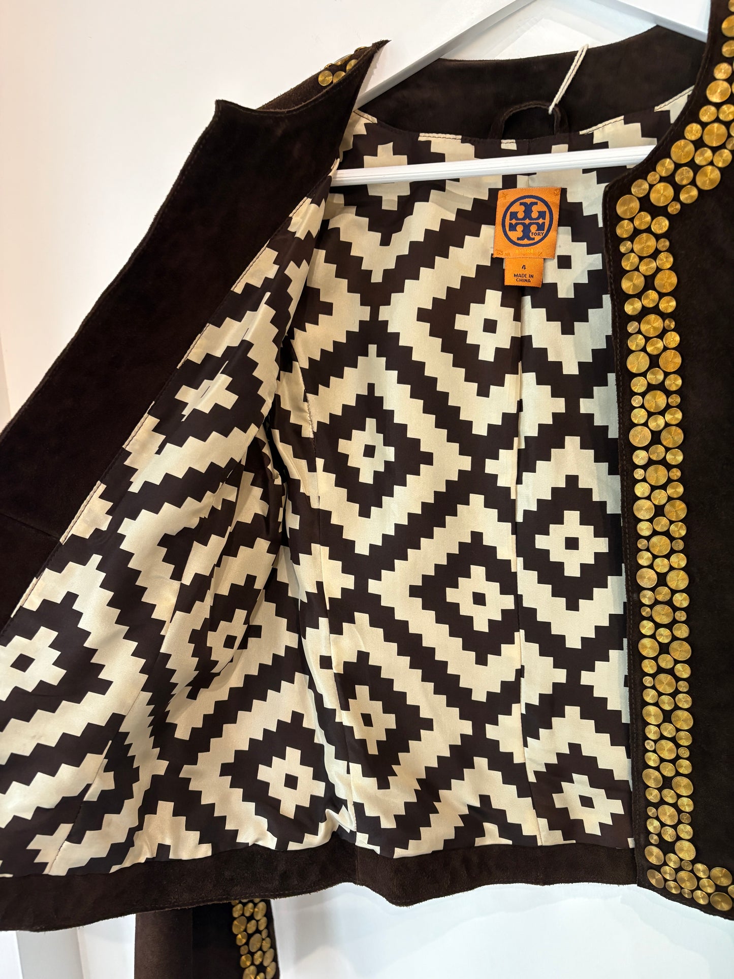 Tory Burch Suede Jacket ~ size US 4 (au 8)