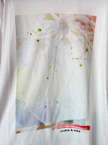 Scotch & Soda 'Pixel Flower' Tshirt ~ size Medium