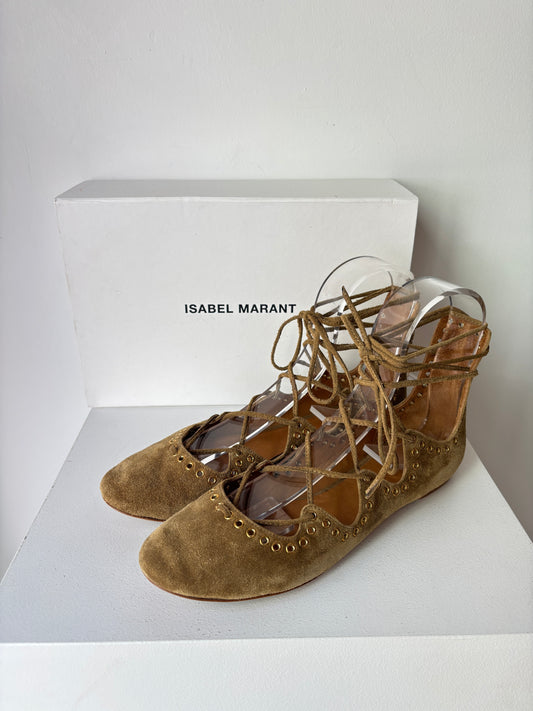 Isabel Marant 'Leo' suede flats ~ size 40