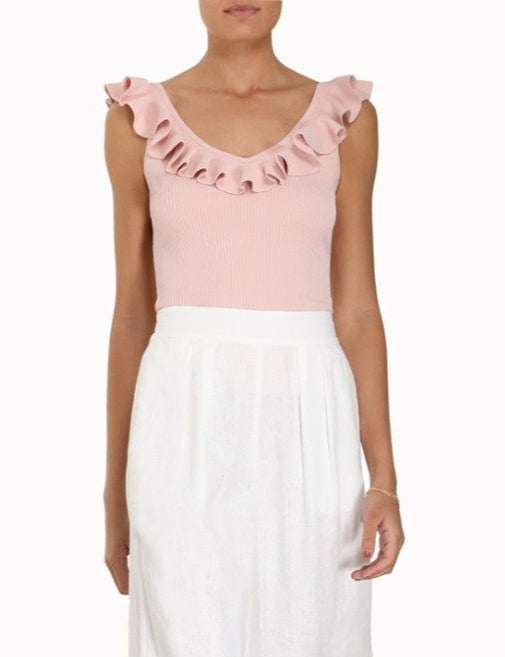 Zimmermann 'Chintz' blush top ~ sz 0 (au 8)