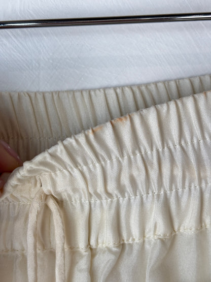 Flannel cream silk skirt ~ size 1 (au 8-10)