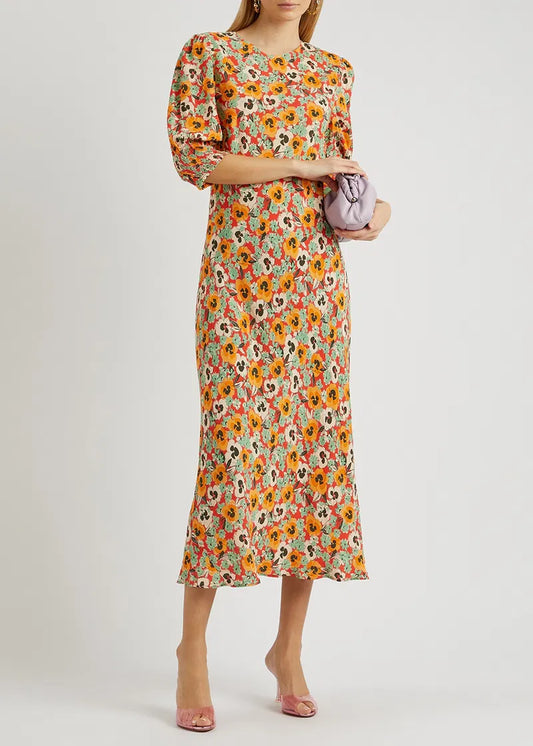 Rixo 'Jess' midi dress ~ size XS (au 8-10)