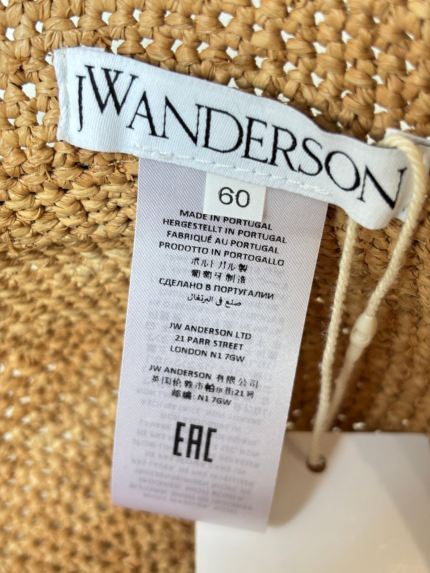 JW Anderson ‘Oscar Wilde’ raffia hat
