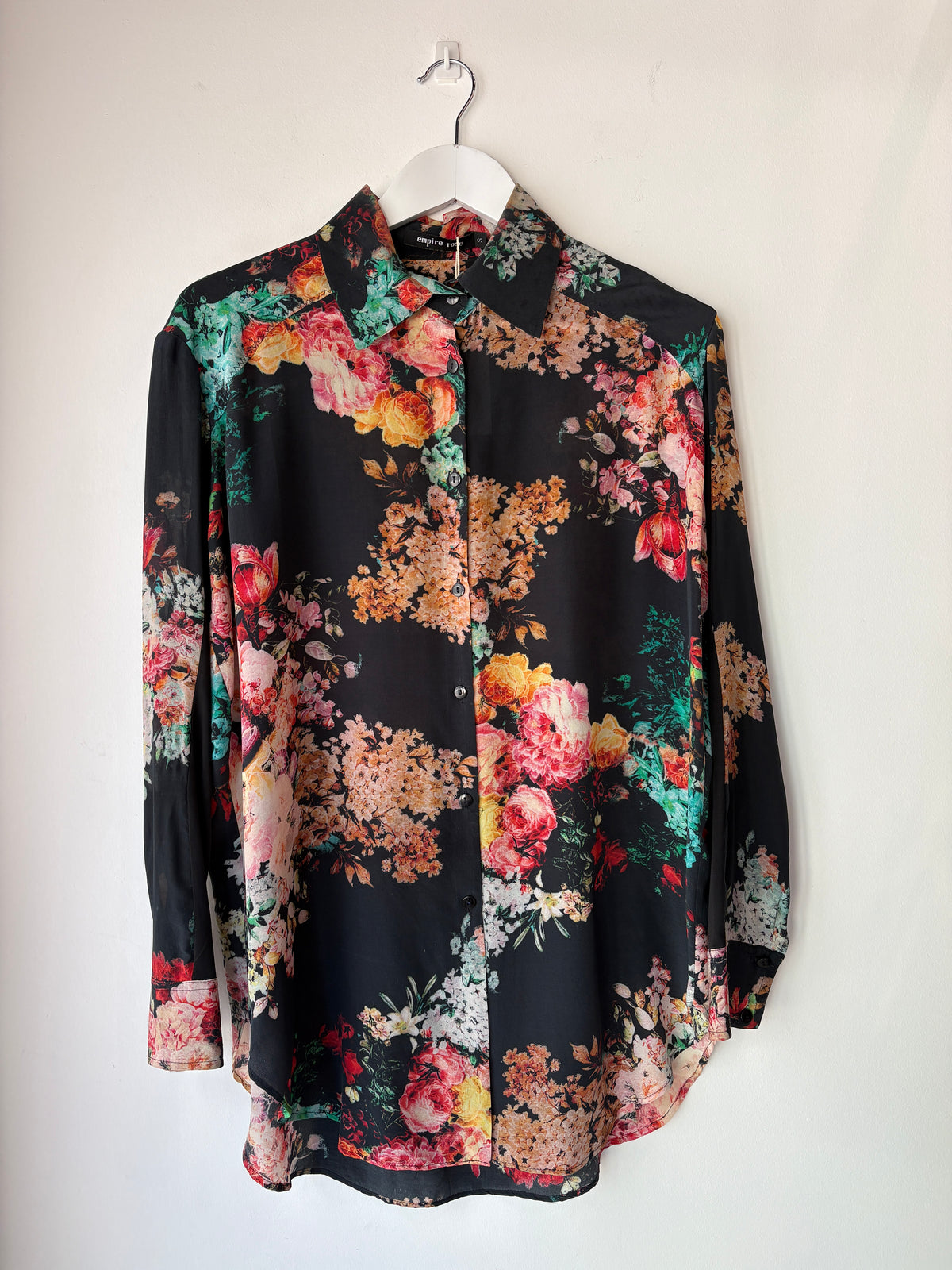 Empire Rose Floral Shirt ~ size Small
