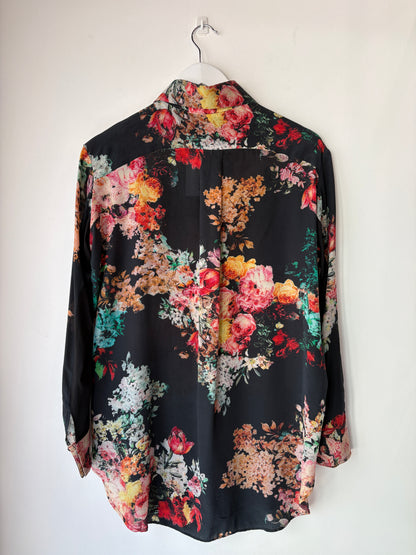 Empire Rose Floral Shirt ~ size Small