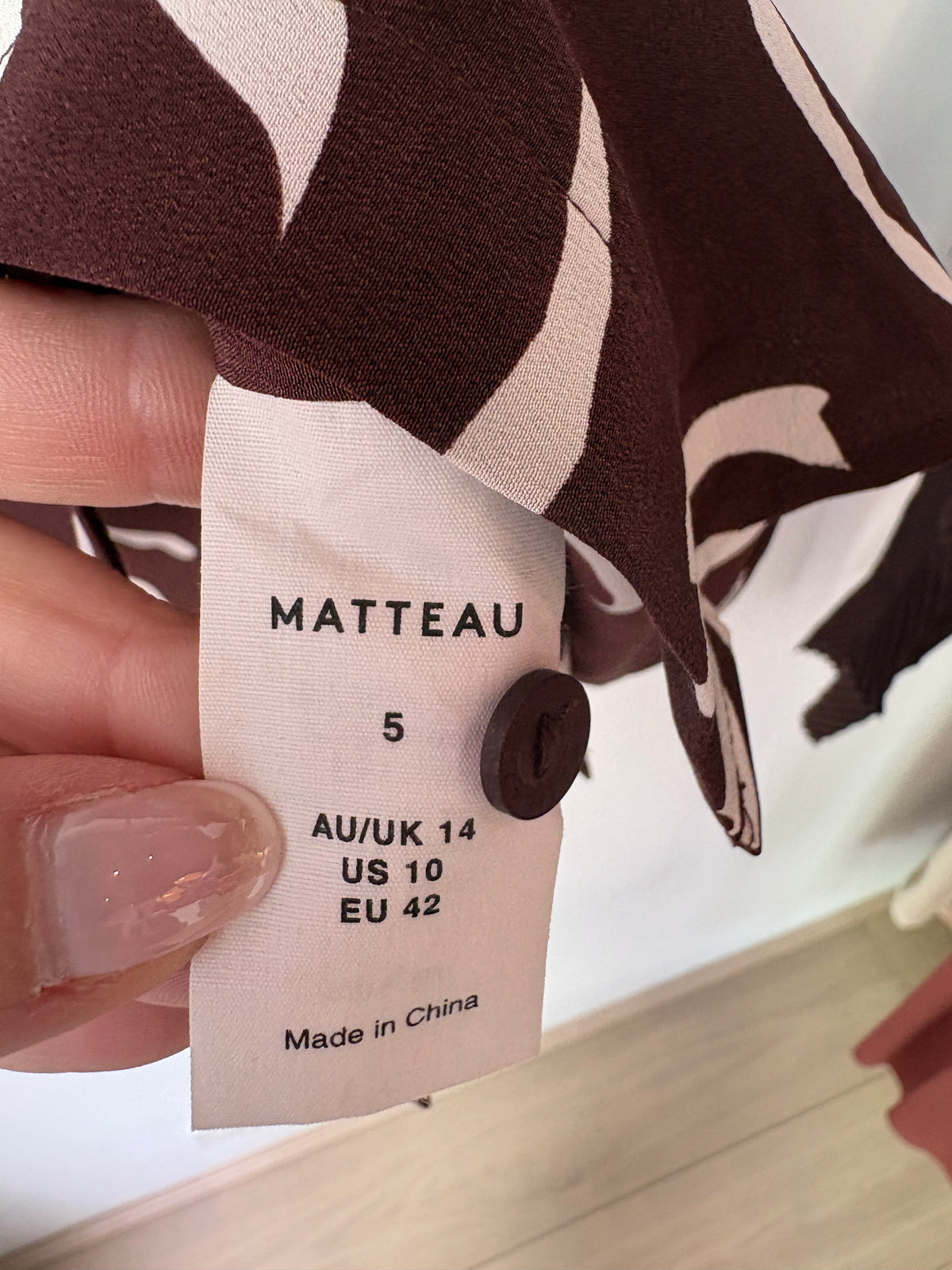 Matteau Silk Shirt ~ size 5 (au14)