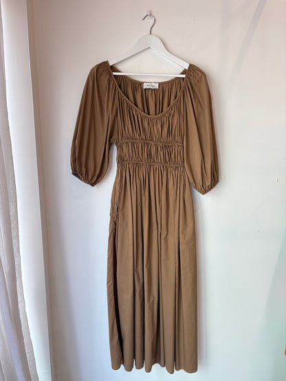 Matteau Gathered Midi Dress ~ size 3 (au 10)