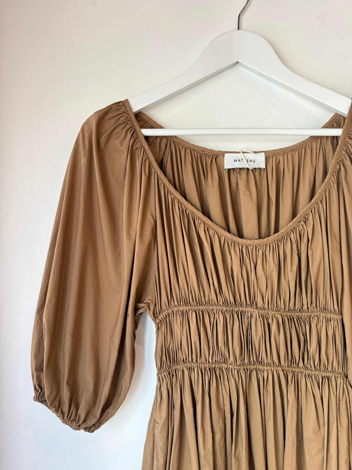 Matteau Gathered Midi Dress ~ size 3 (au 10)
