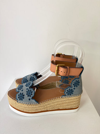 See by Chloe 'Glynn' espadrille sandals ~ sz 37