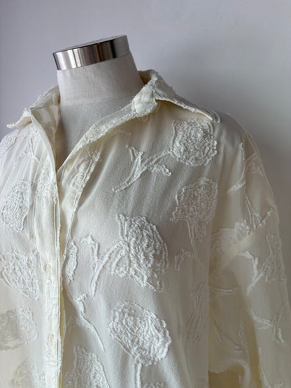 Dissh 'Azalea' cream shirt ~ size 4
