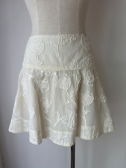 Dissh cream mini skirt ~ size 10