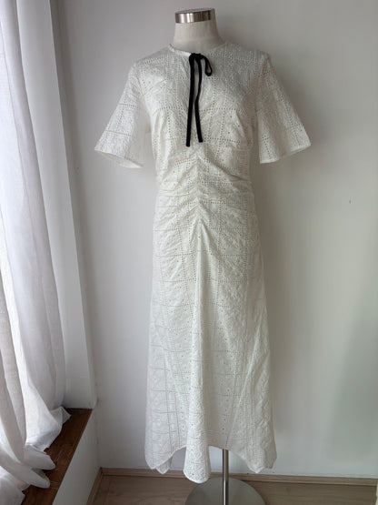 Ganni 'Broderie Anglaise' Dress ~ size 38 (au 10)