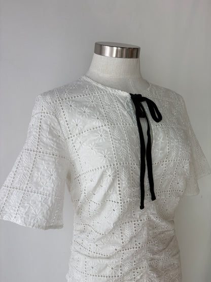 Ganni 'Broderie Anglaise' Dress ~ size 38 (au 10)