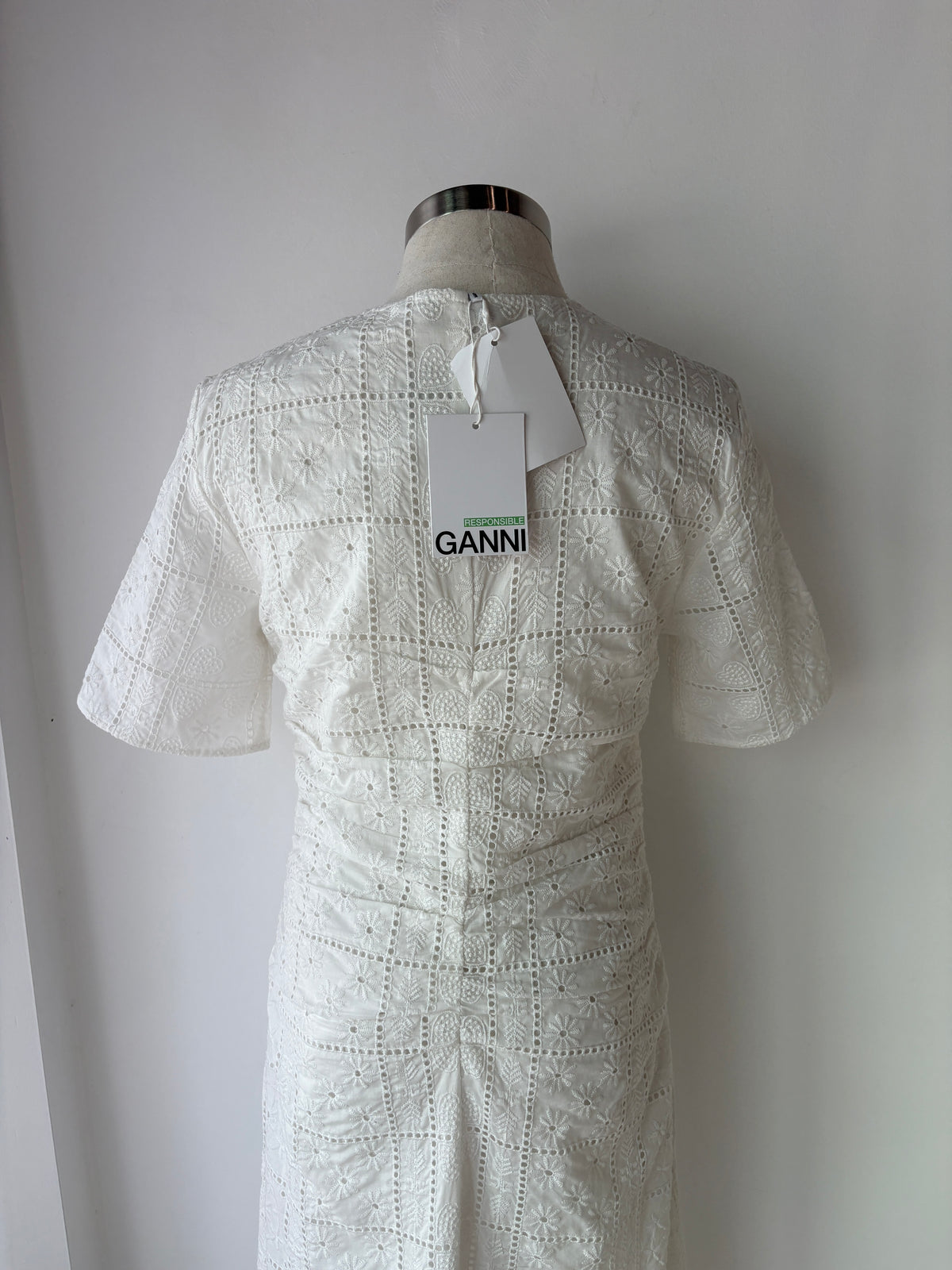 Ganni 'Broderie Anglaise' Dress ~ size 38 (au 10)