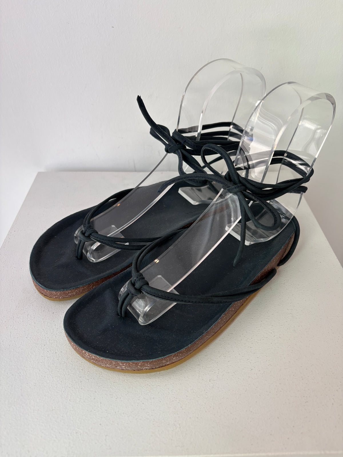 Flannel Wrap Sandals ~ size 39