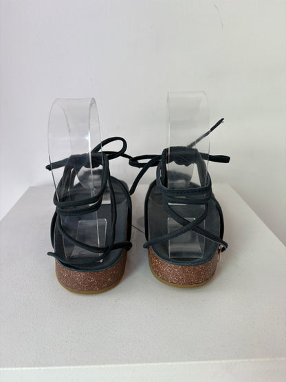 Flannel Wrap Sandals ~ size 39