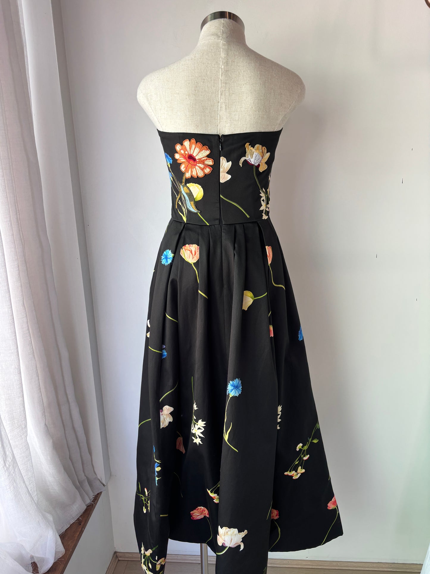 Leo Lin 'In the Fields' bustier midi gown ~ size 10