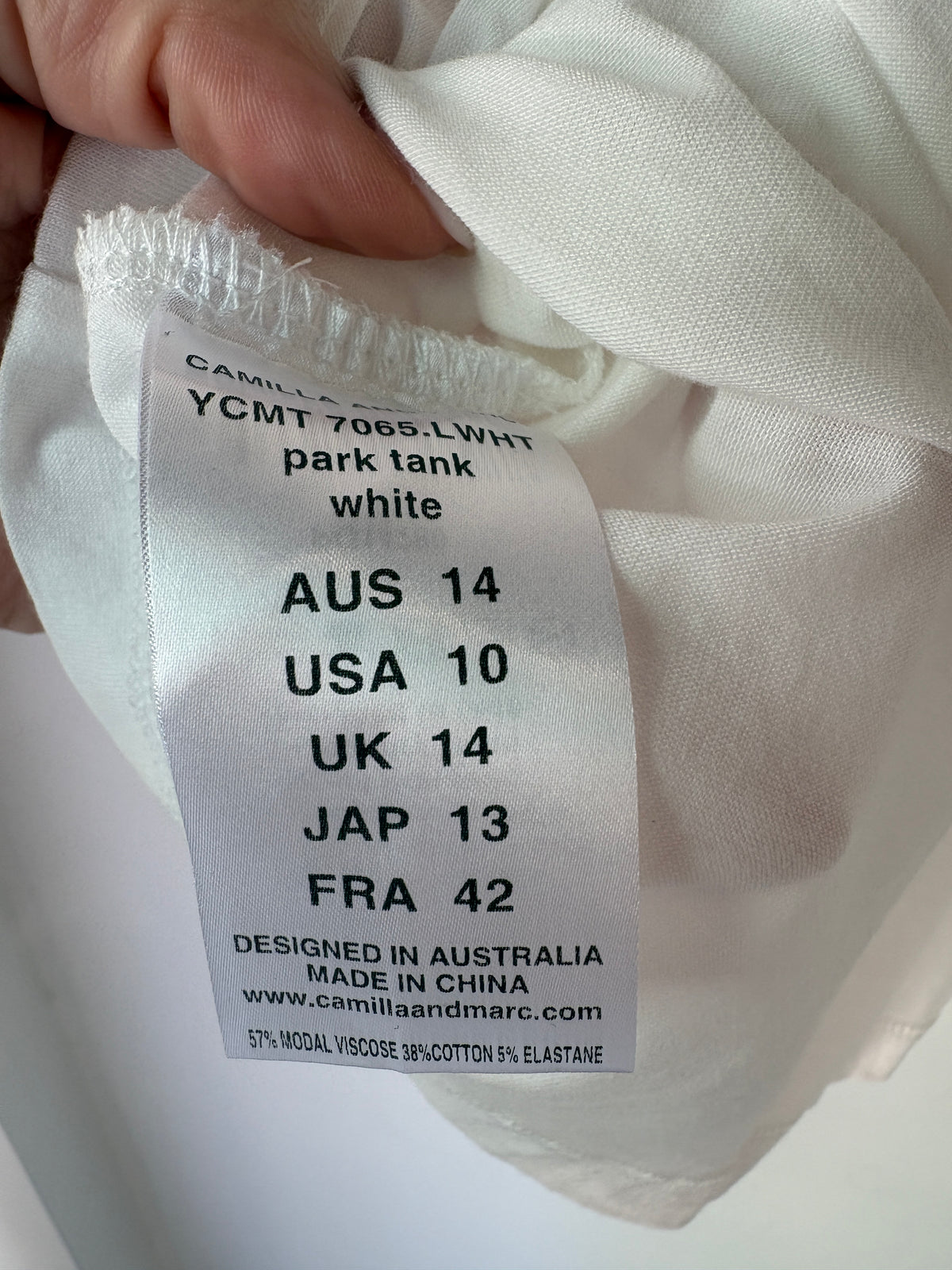 Camilla and Marc 'Park' tank ~ size 14