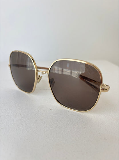 Chanel gold rim sunglasses
