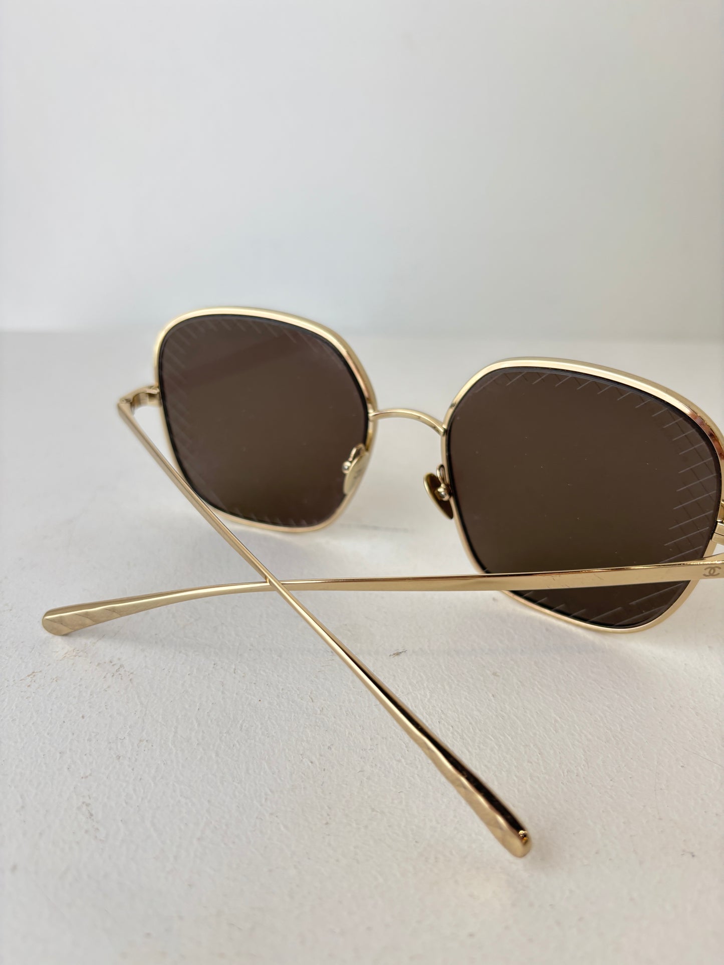 Chanel gold rim sunglasses