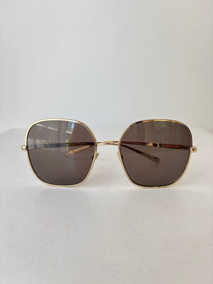 Chanel gold rim sunglasses