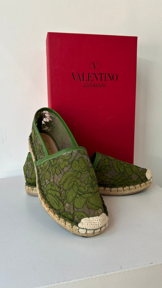 Valentino Lace Espadrilles ~ size 37
