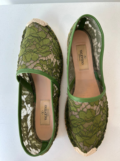 Valentino Lace Espadrilles ~ size 37