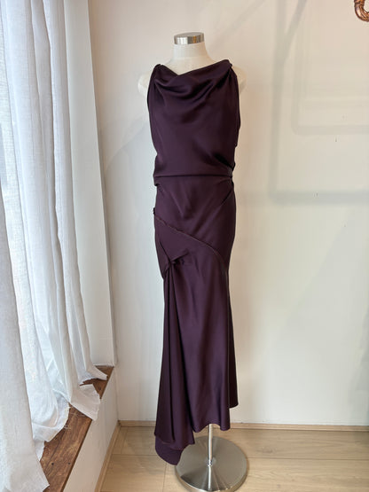 Victoria Beckham Draped Asymmetric gown ~ sz 12
